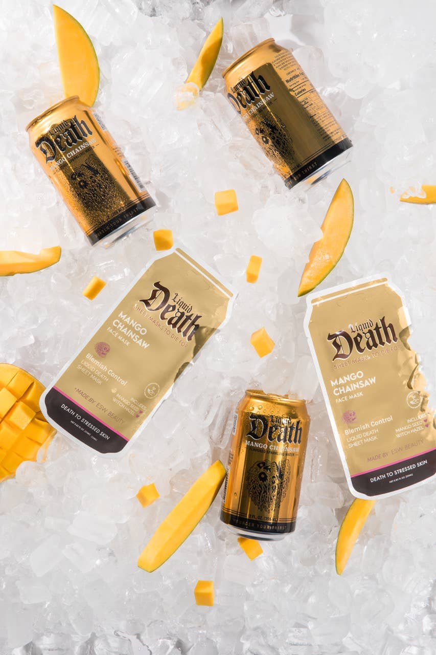 Mango Chainsaw Liquid Death Blemish Control Face Mask