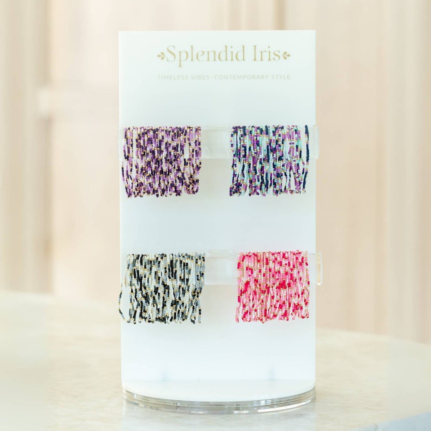 Asst 2mm Stretch Seed Bead Bracelets