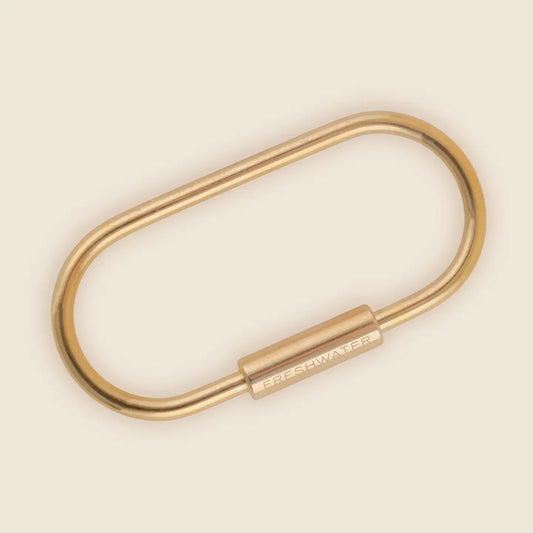 Freshwater Brass Oval Key Ring