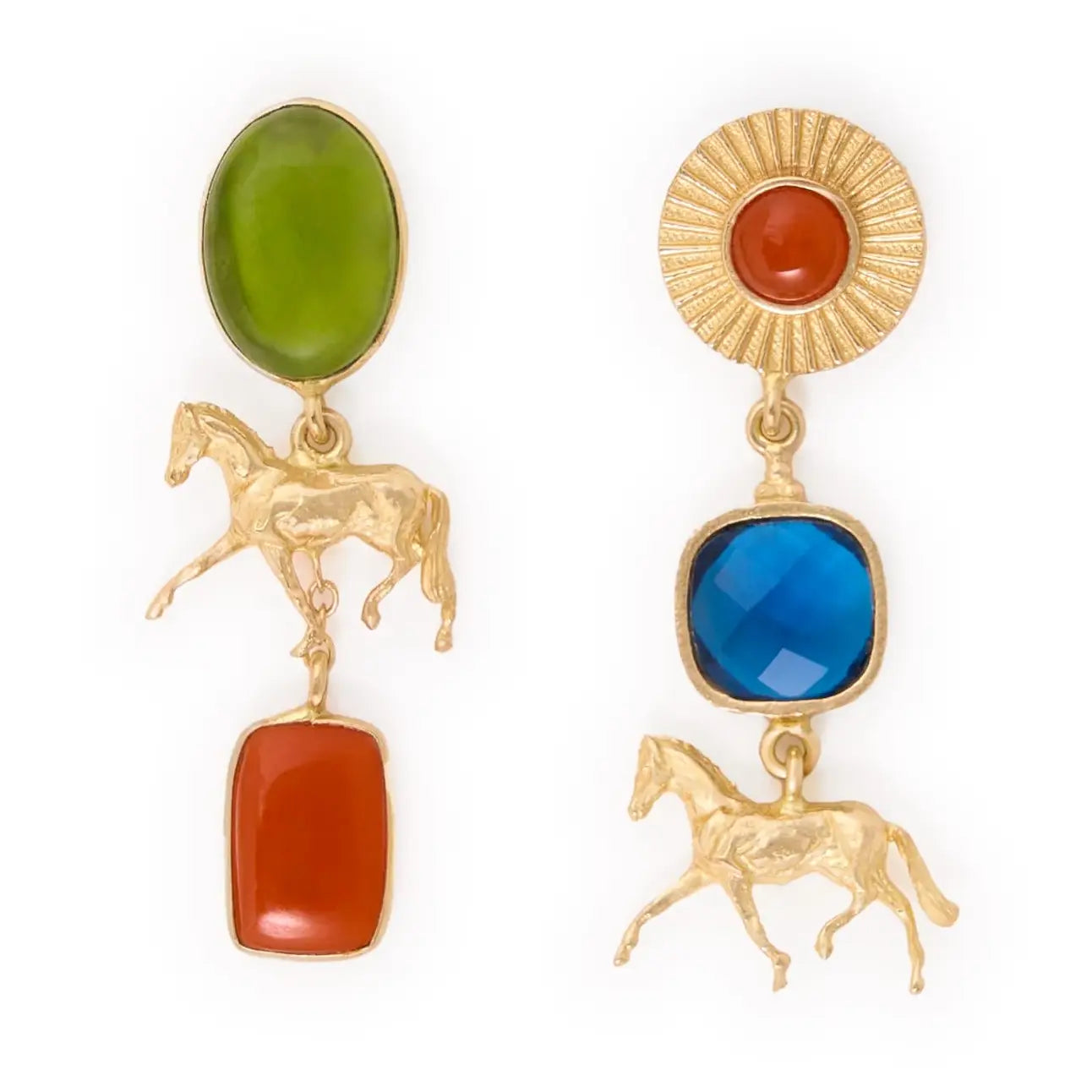 The Deborah Jewel Horse Drop Earrings