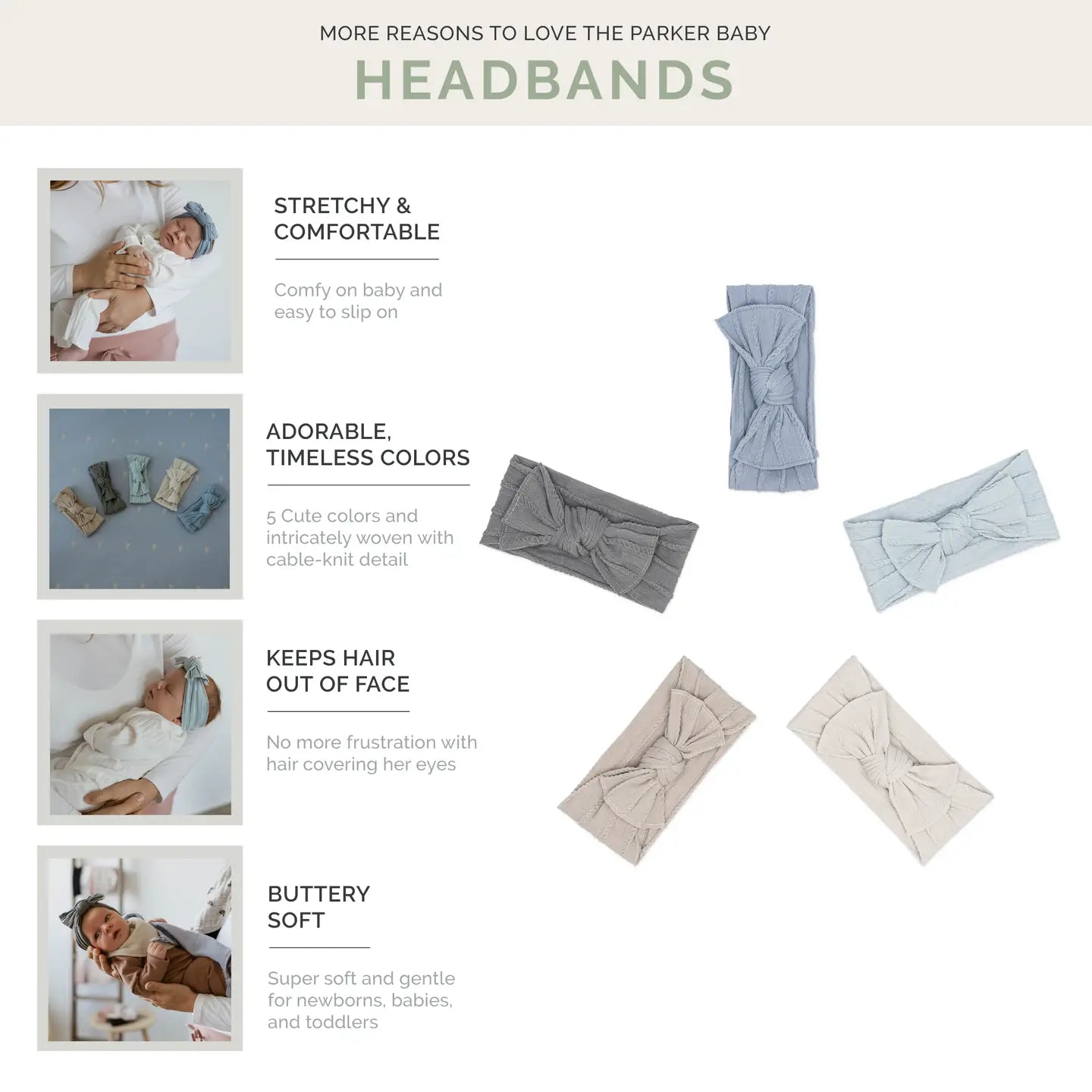 Cable Knit Knotted Headbands