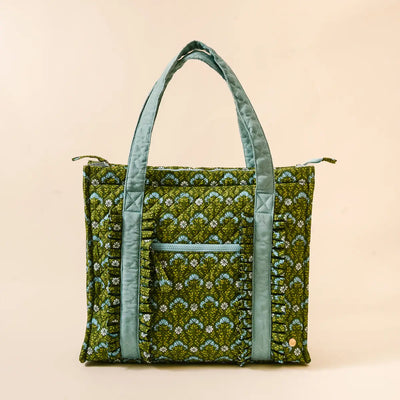 Everbloom Forest Quilted Tote Bag