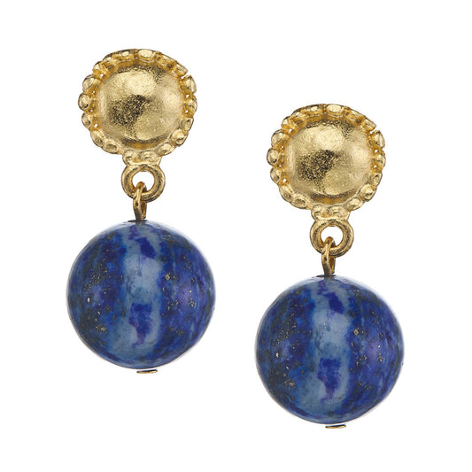 Blue Lapis Drop Earrings