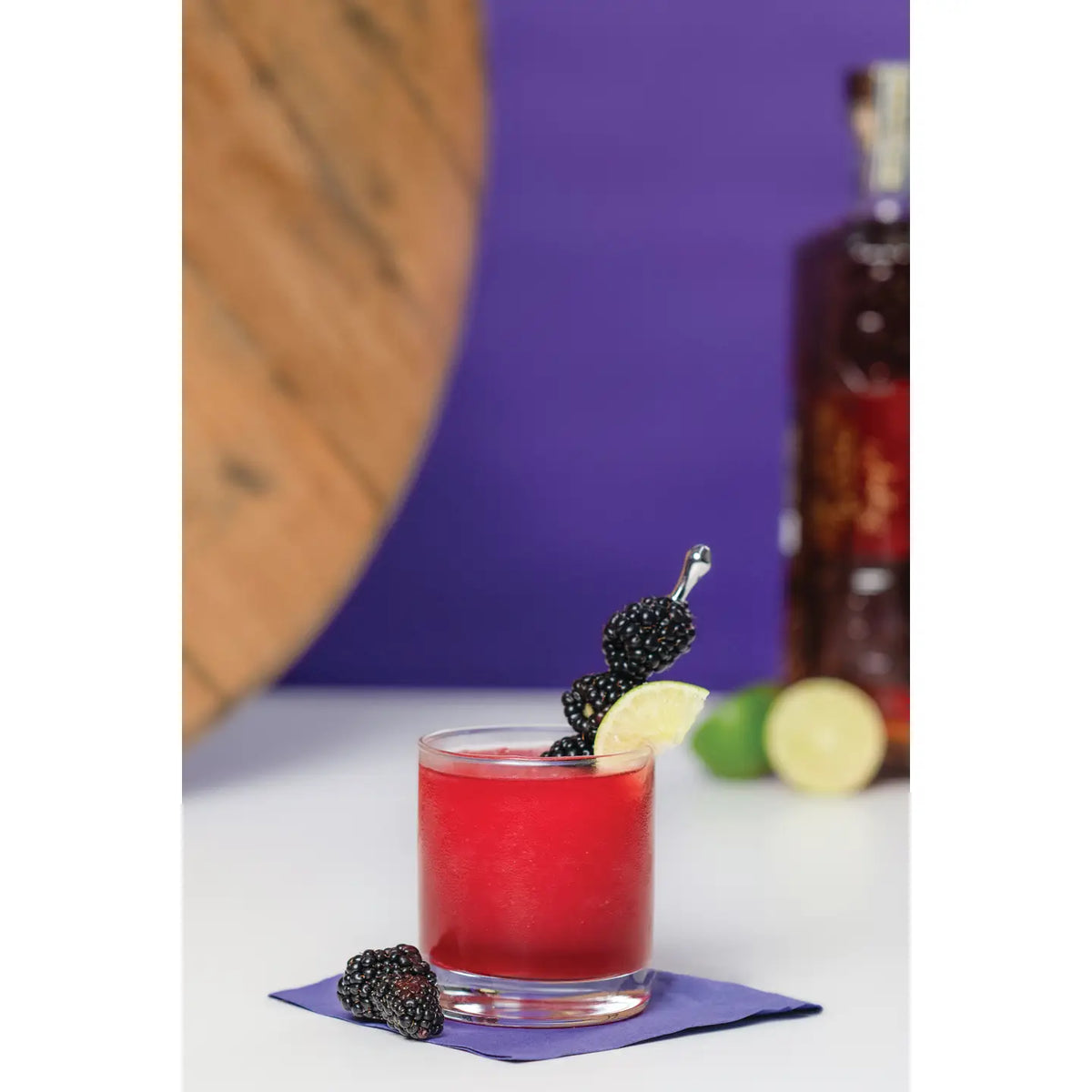 Blackberry Bourbon Smash frozen cocktail made with D’Marie Slush Mix