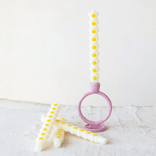 Daisy Taper Candle