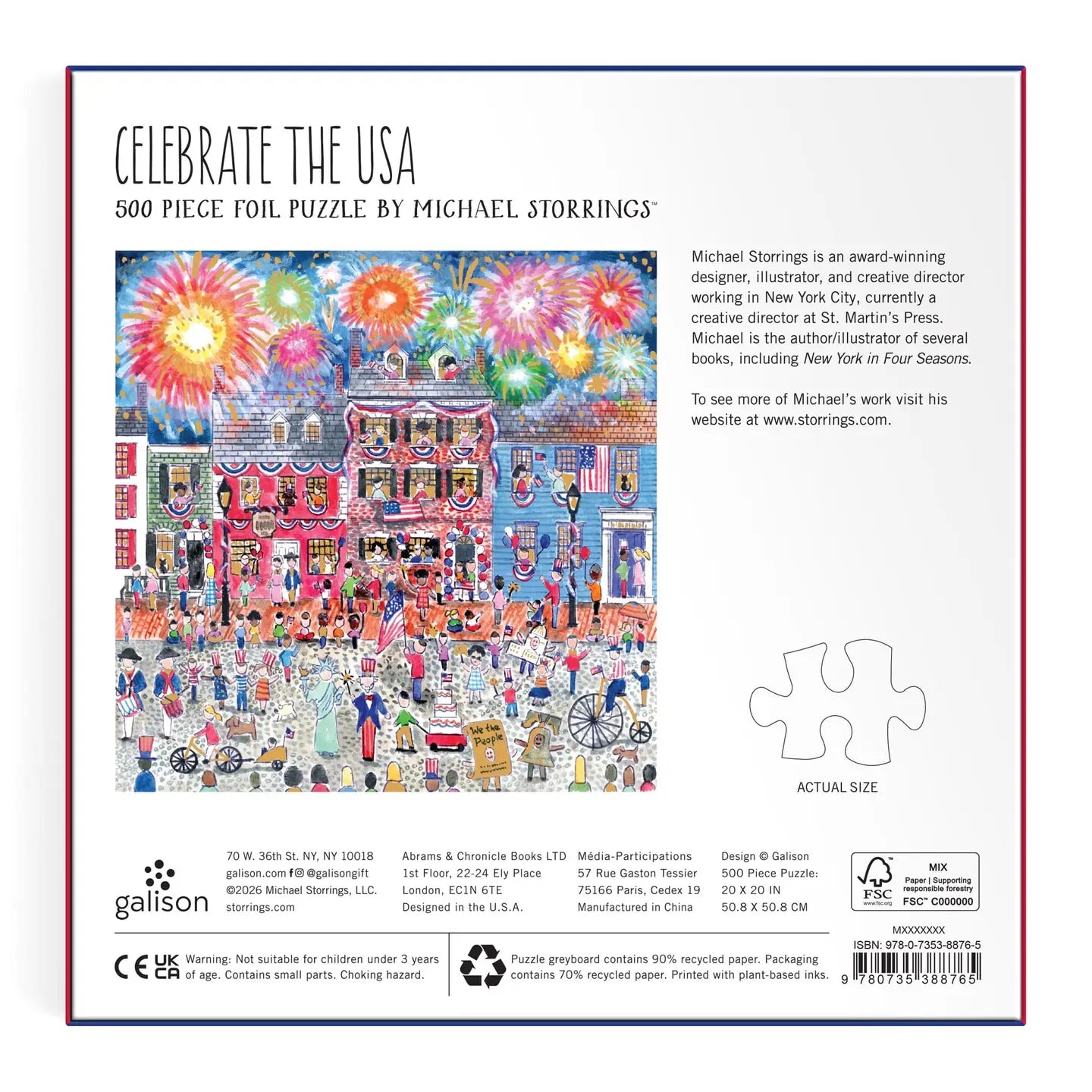 Celebrate the USA 500 Piece Foil Puzzle