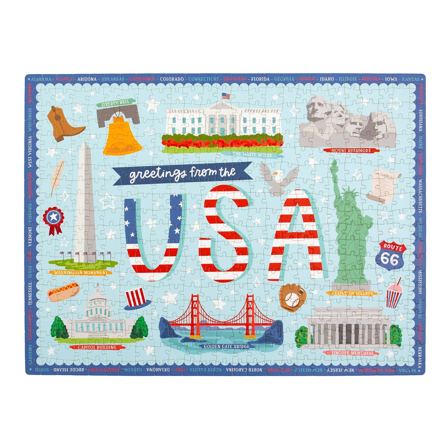 Greetings from the USA - 500 Piece Jigsaw Puzzle