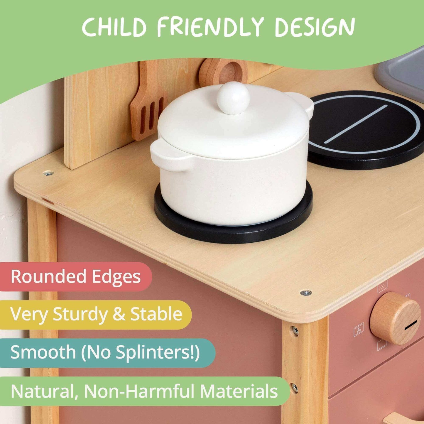 Wooden Play Kitchen Set