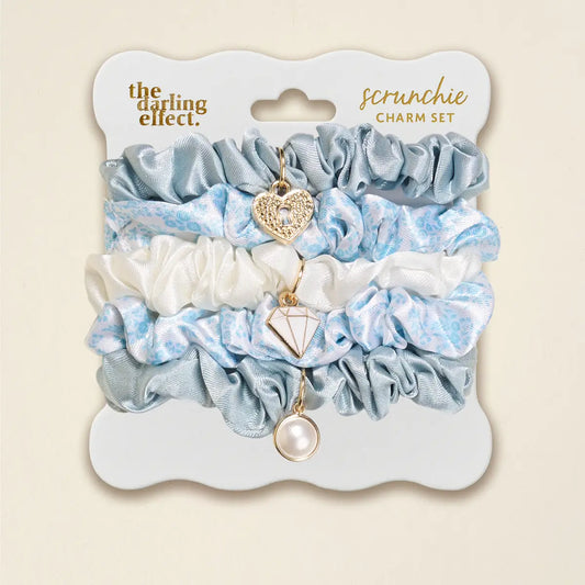 Something Blue Scrunchie Charm Set