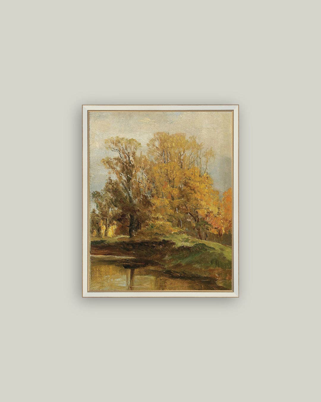 Autumn Study Framed Antique Art: 4x6