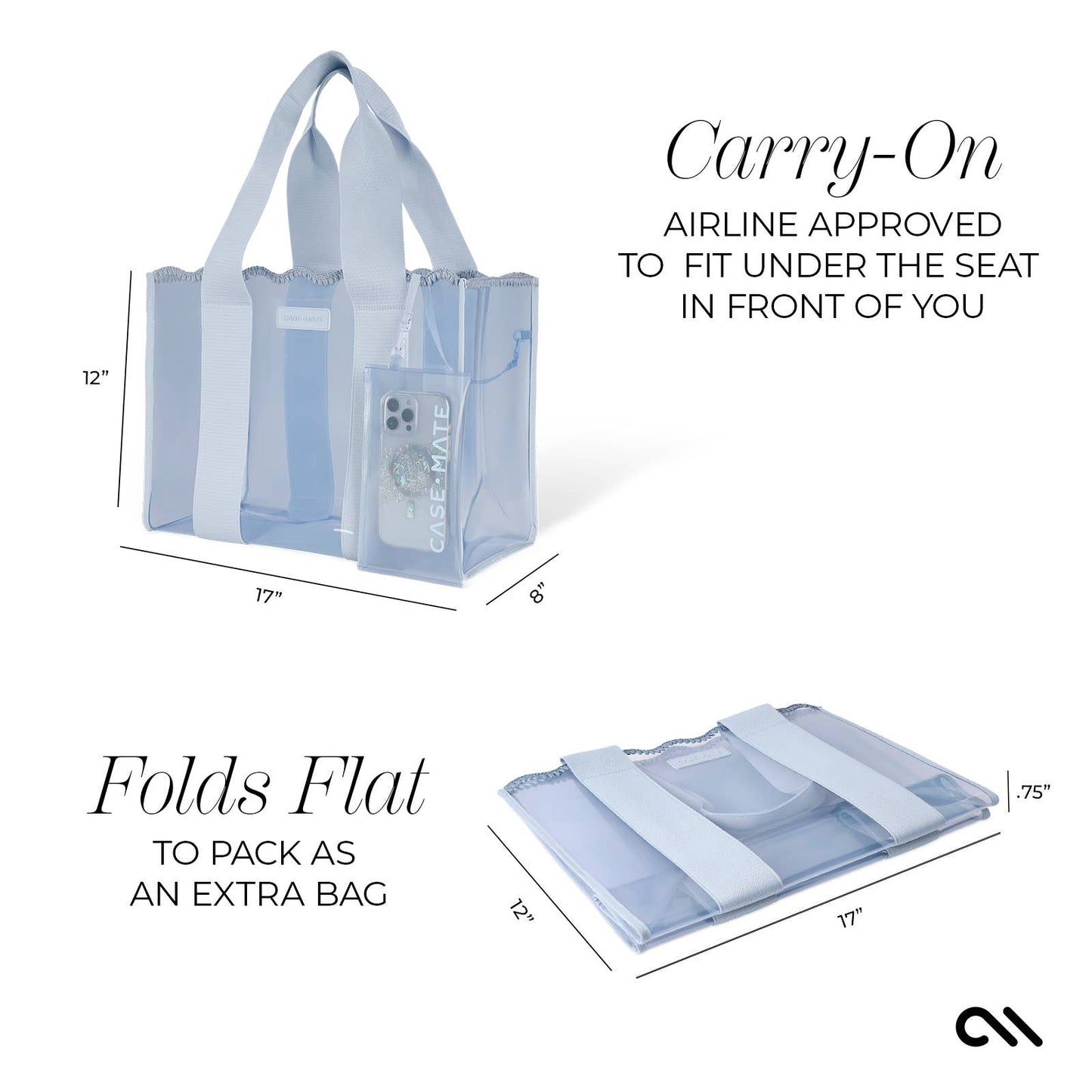 Case-Mate Carolina Blue Crochet Wave Jelly Tote Bag