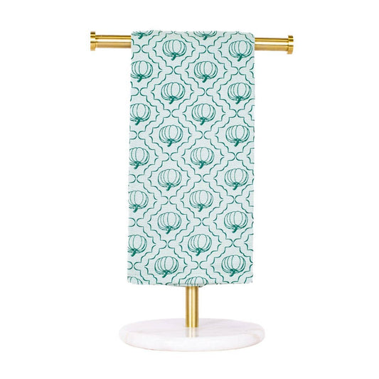 Pumpkin Trellis Hand Towel   Light Jade/Jasper   20x28