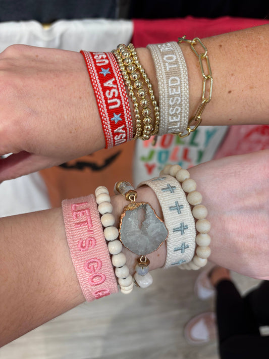 Cross Adjustable Woven Bracelet