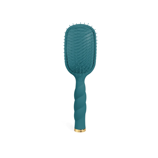 TELETIES Detangler Hair Brush for medium density hair in Teal With It blue green