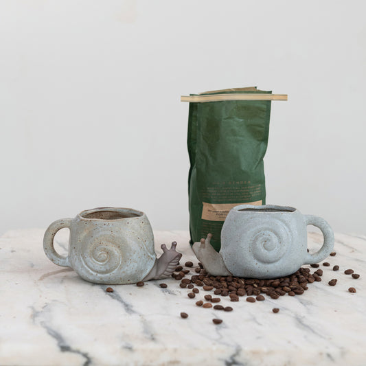 12 oz. Stoneware Snail Shaped Mug