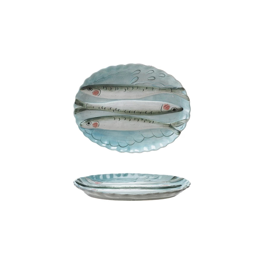 Seaside Sardine Scalloped Platter