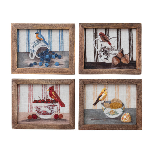 Songbird Embroidered Art