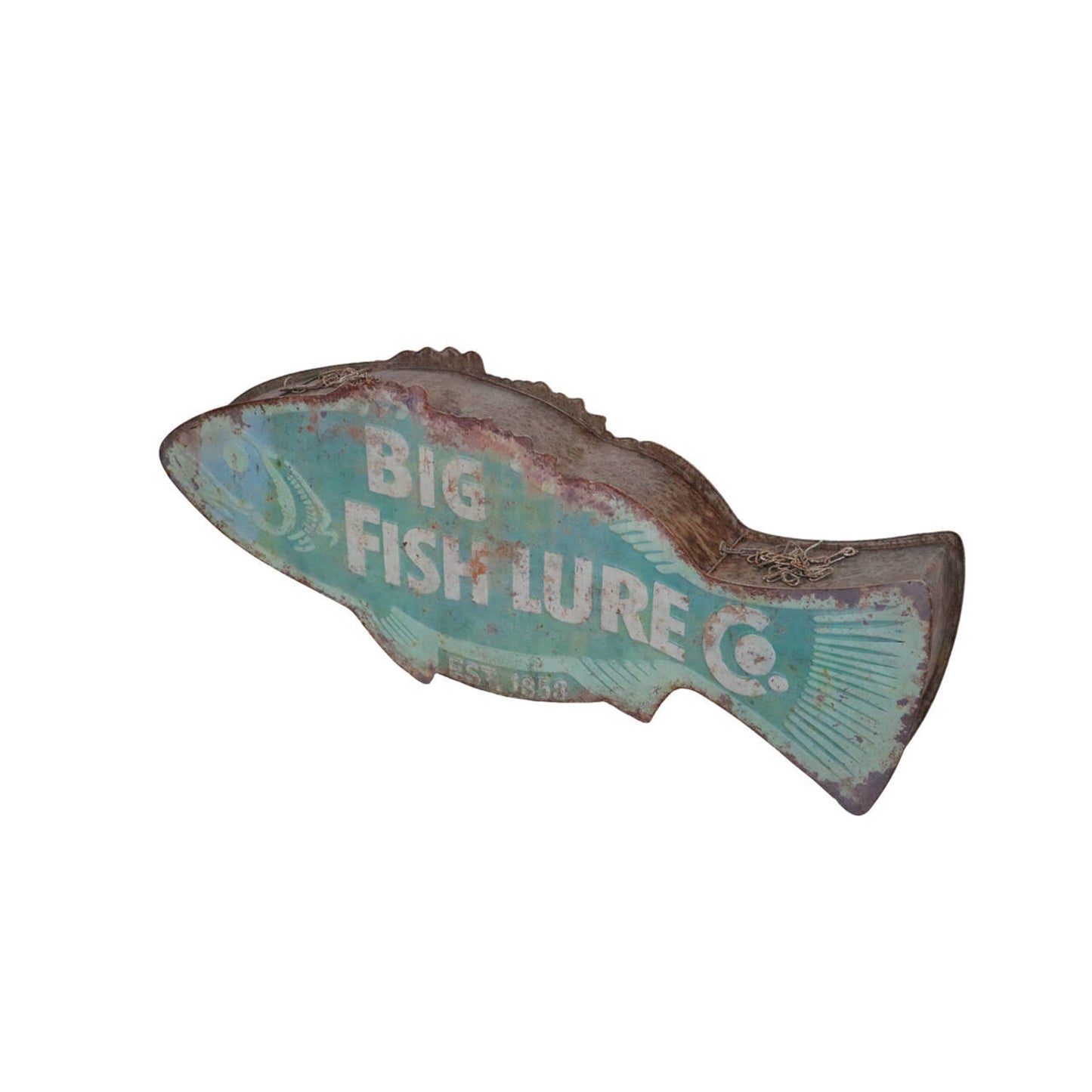 Big Fish Lure Co. Vintage Metal Wall Sign – 48"
