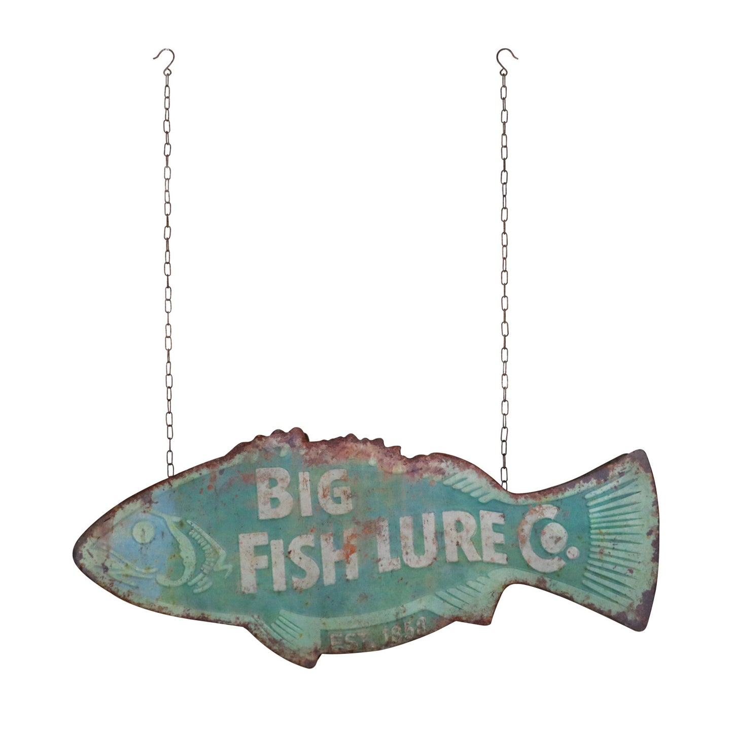 Big Fish Lure Co. Vintage Metal Wall Sign – 48"