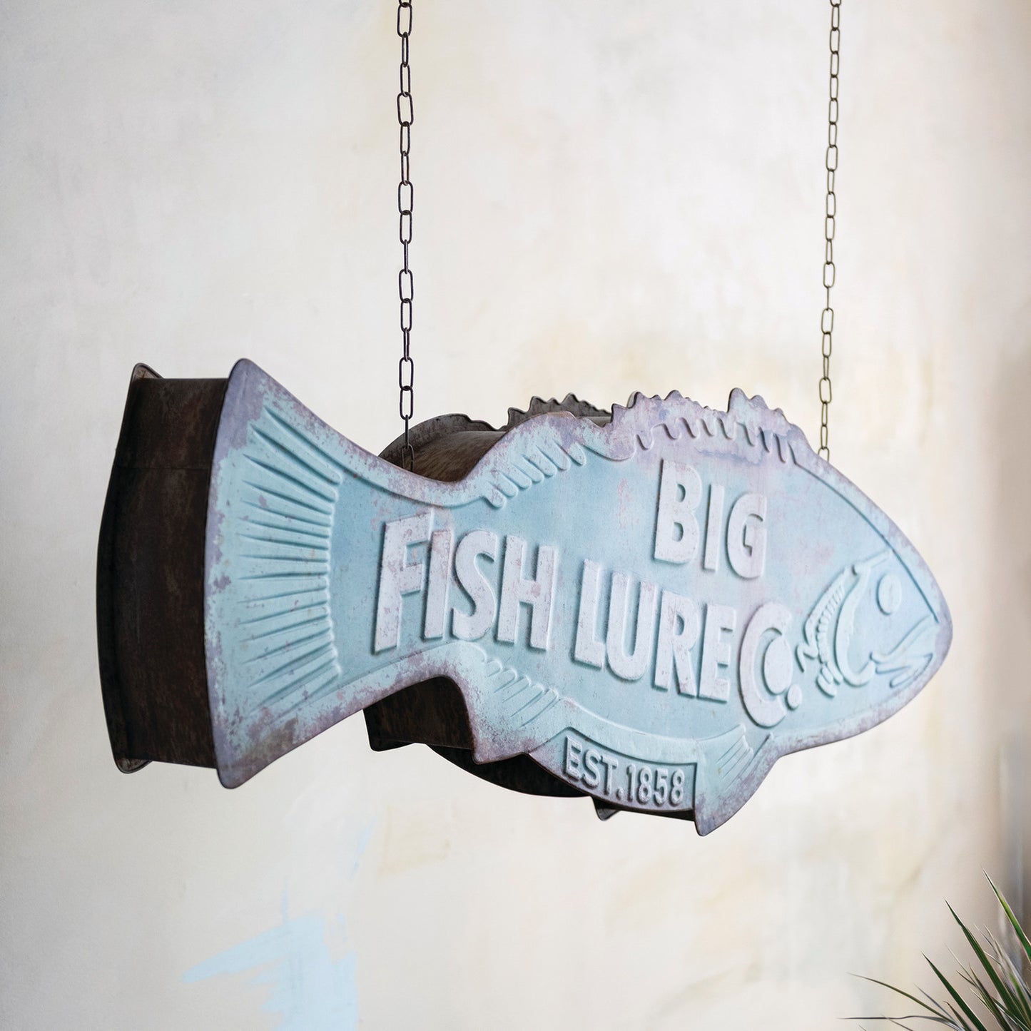 Big Fish Lure Co. Vintage Metal Wall Sign – 48"