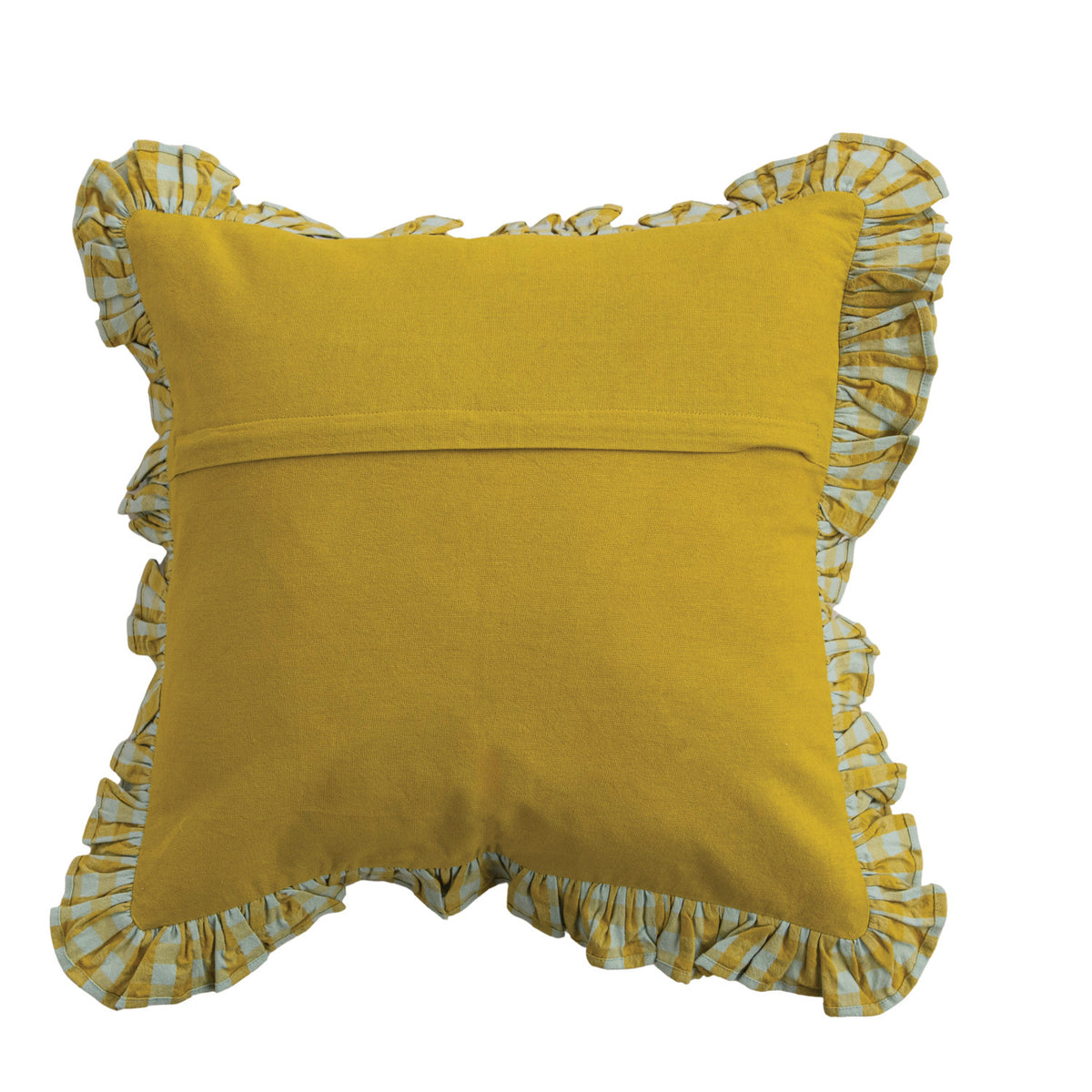 Meadow Gingham Ruffle Pillow