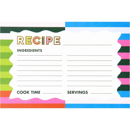 Bold Stripe Kitchen Recipe Cards