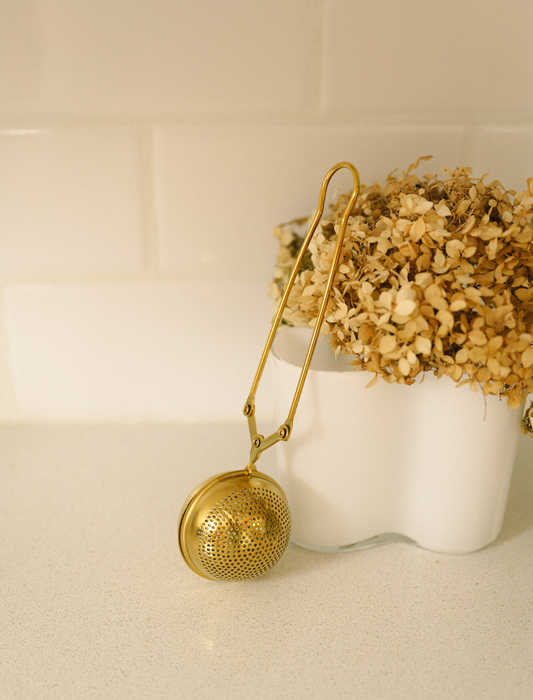 Gold Stainless Steel Tea Strainer