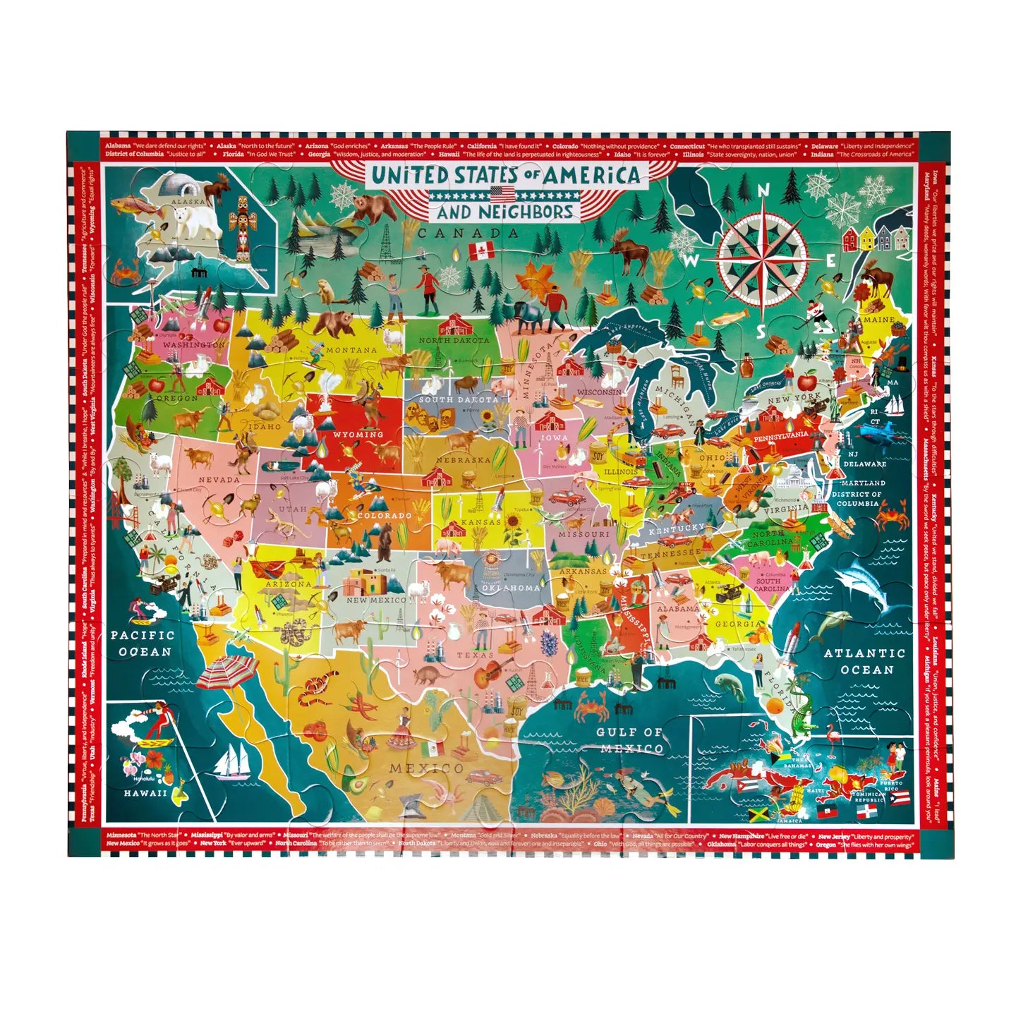 USA 48 Piece Giant Rectangle Puzzle