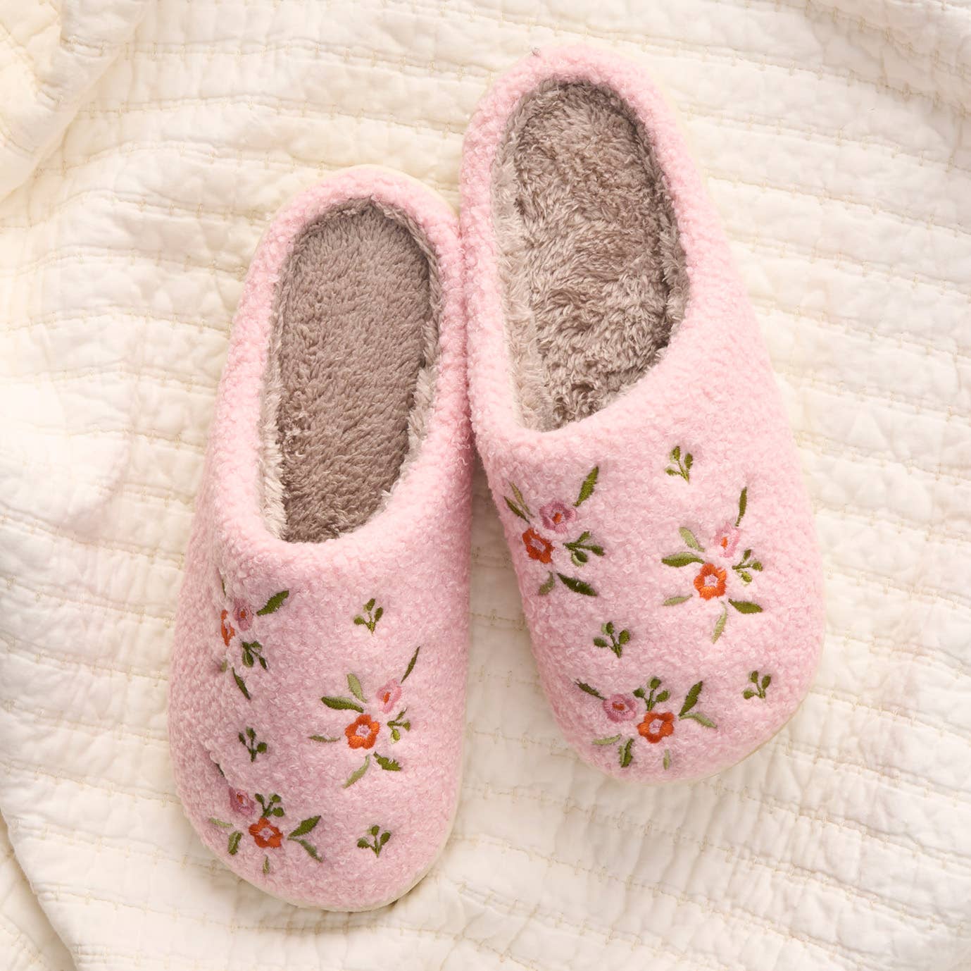 Floral Pink Slippers