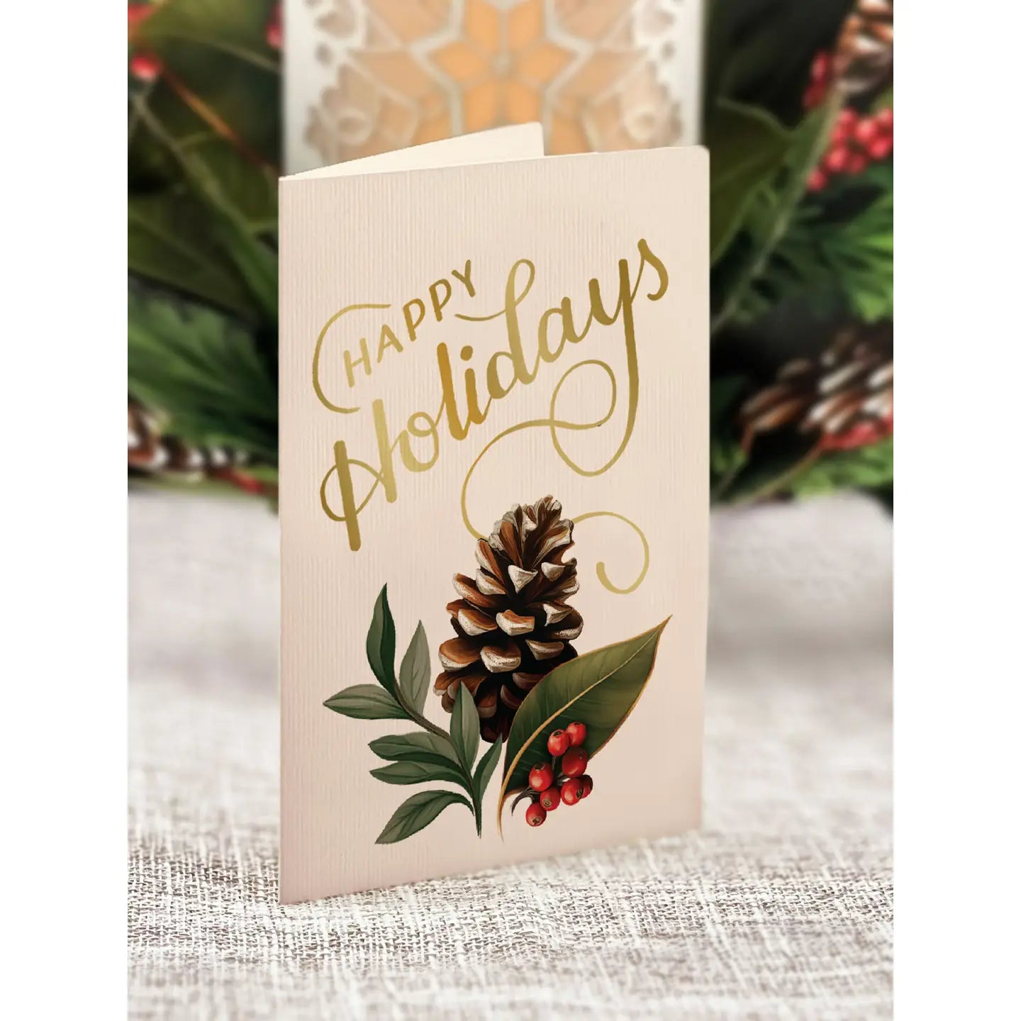 Candle with Lights Greeting Card