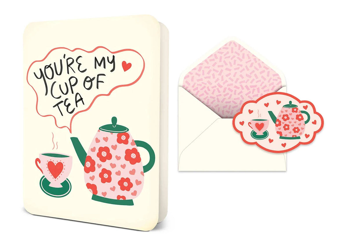 You’re My Cup of Tea Deluxe Greeting Card by Studio Oh! with matching envelope and decorative seal