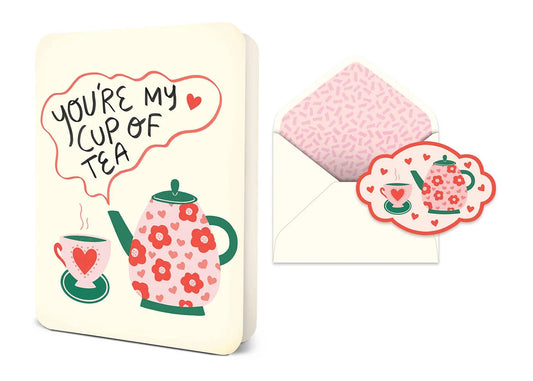 You’re My Cup of Tea Deluxe Greeting Card by Studio Oh! with matching envelope and decorative seal