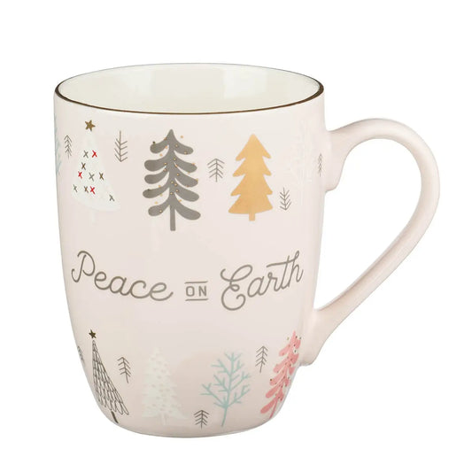 Mug Pink Peace On Earth Luke 2:14