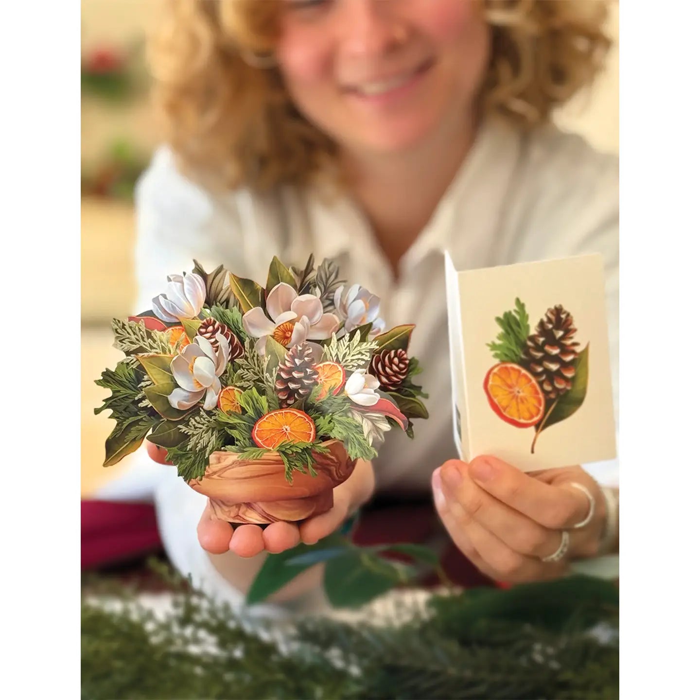 Winter Magnolia Greeting Card