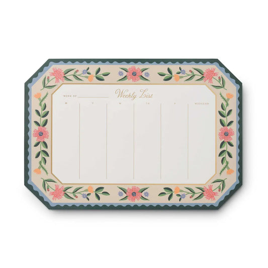 Floral Weekly Desk Pad