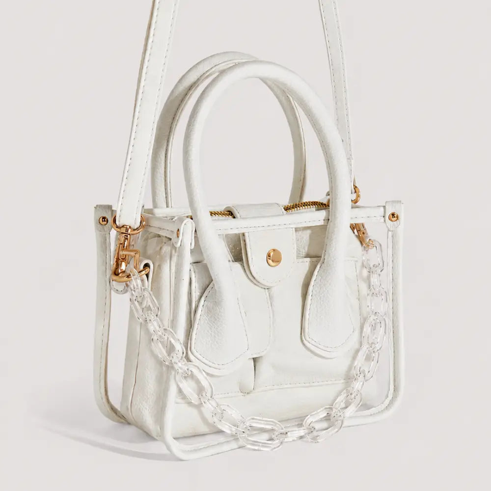 The Molly Stadium Bag | White Clear Stadium-Approved Tote
