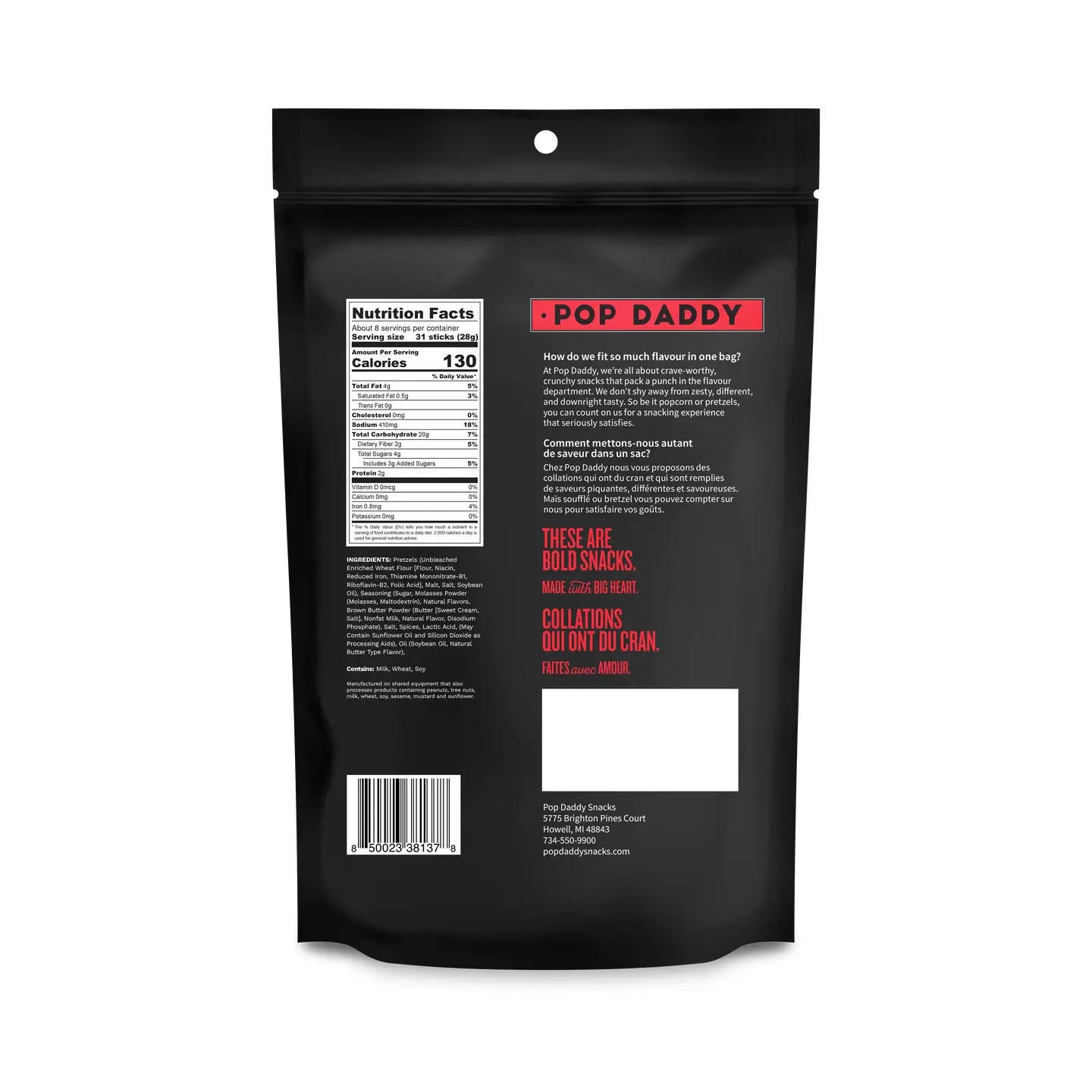Pop Daddy Snacks Gourmet Pretzels