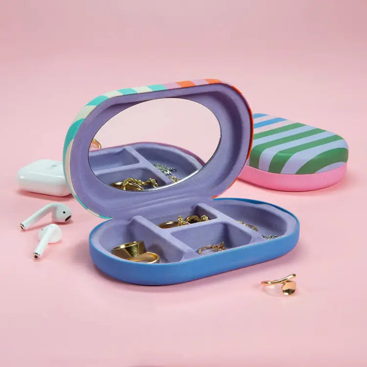 Kikkerland Travel Jewelry Case with Mirror