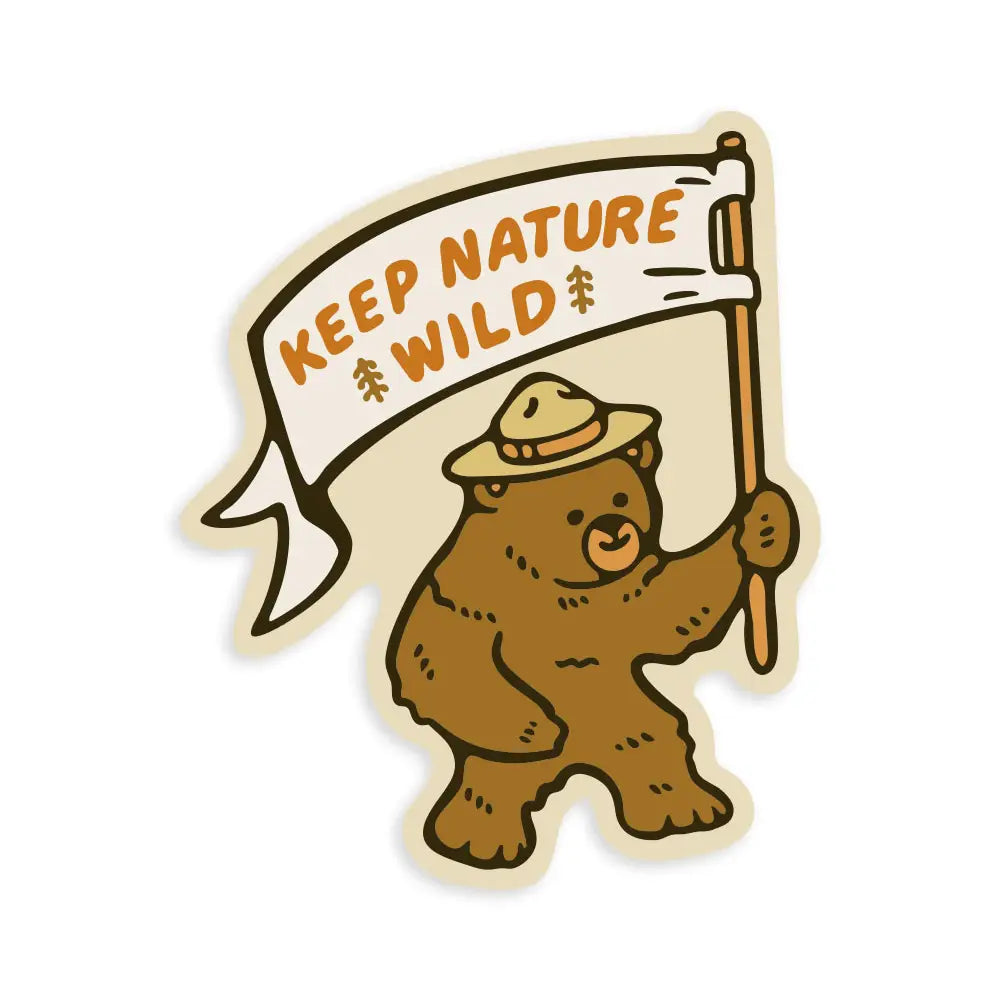 Happy Camper Bear Sticker