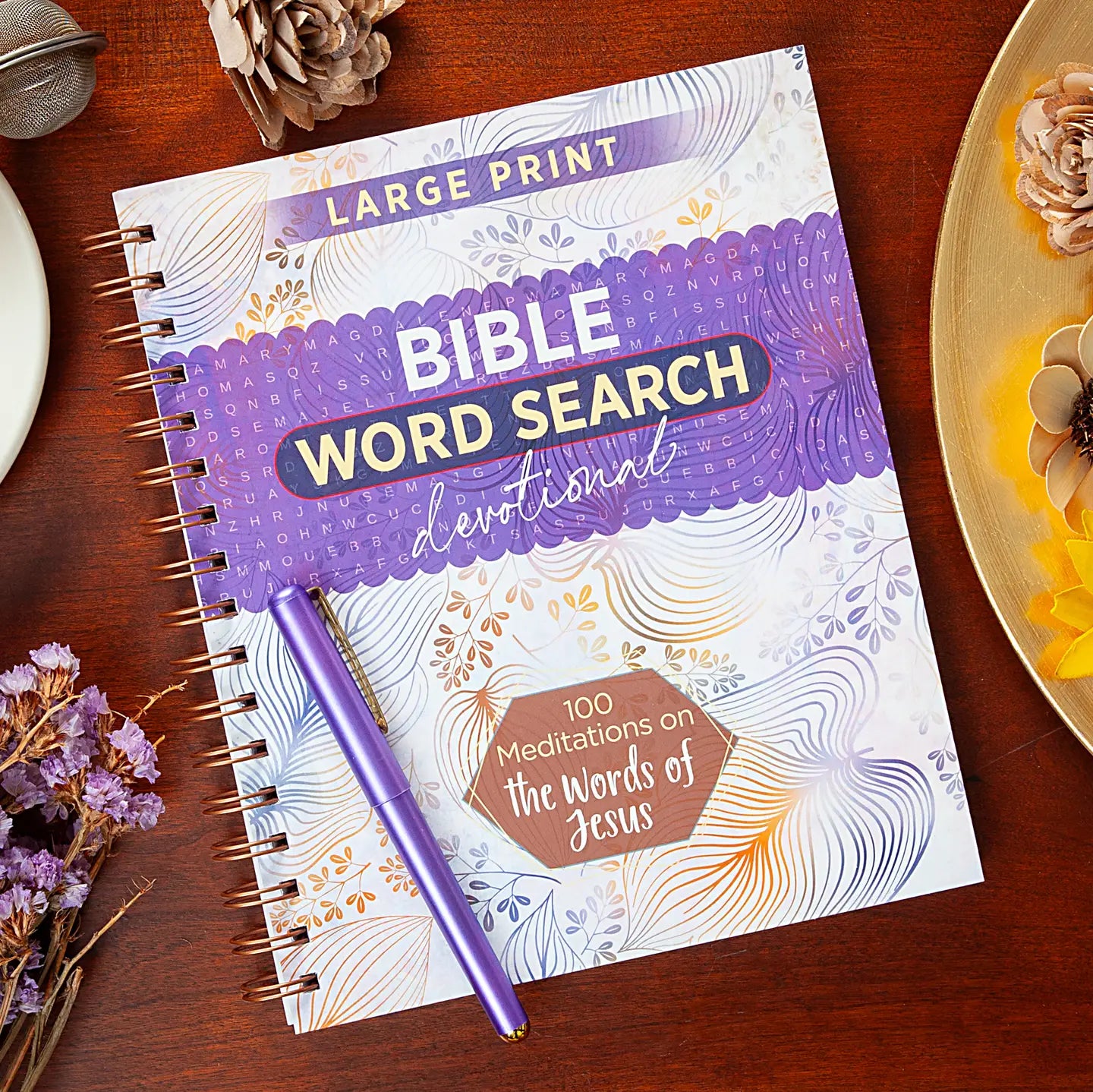 Bible Word Search Devotional | 100 Large Print Puzzles & Daily Encouragement