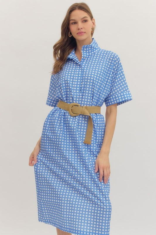 Bethany Blue Midi Dress