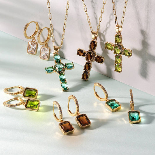 Purple Cross Necklace