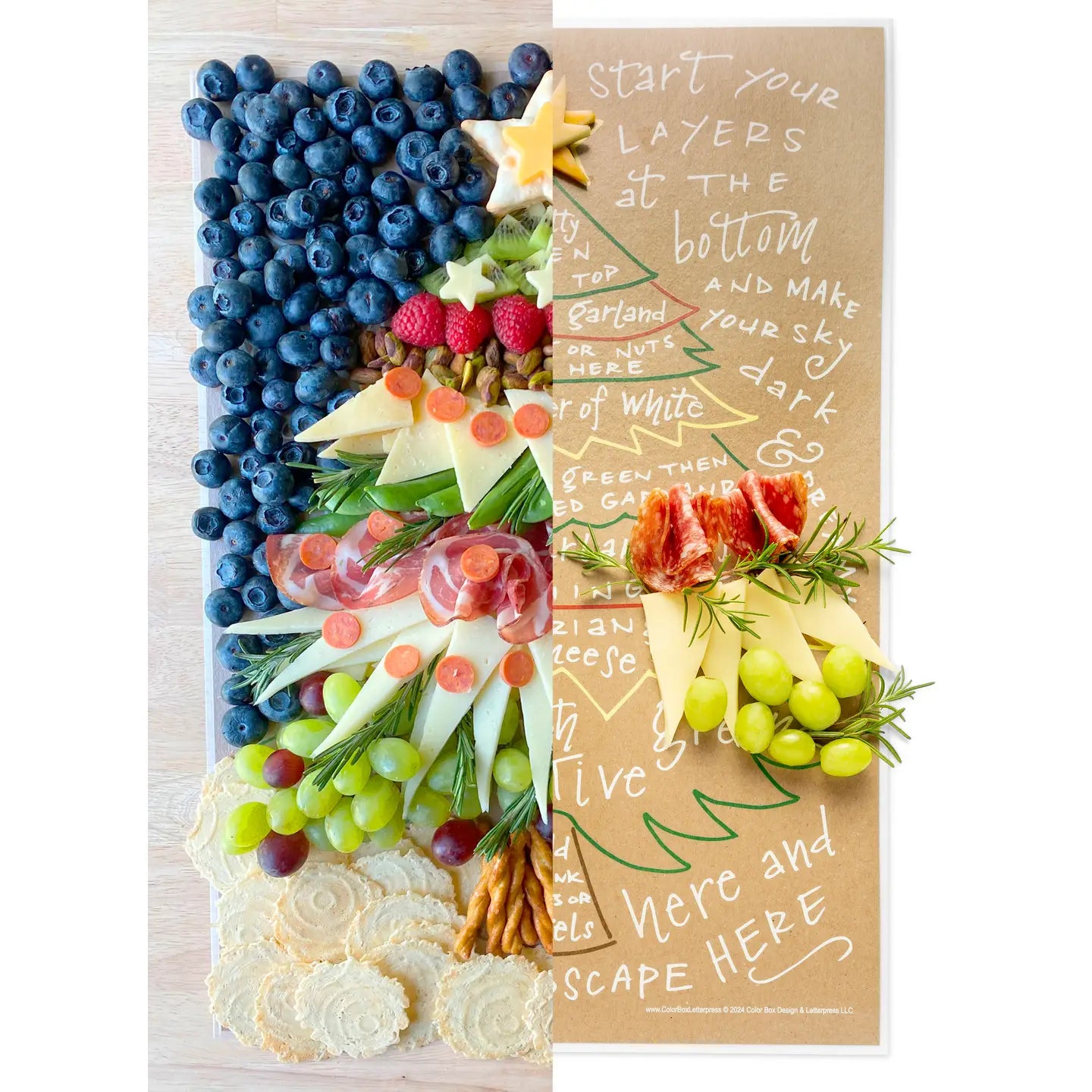 Christmas Tree Charcuterie Cheat Sheet