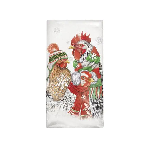 Winter Chicken Heads Bagged Towel
