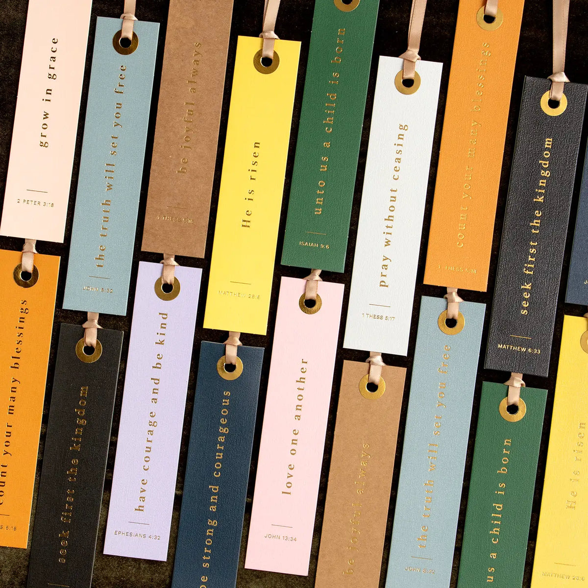 Church Notes Co. Scripture Bookmark | Gold Foil Bible Bookmark