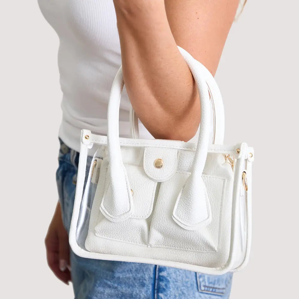The Molly Stadium Bag | White Clear Stadium-Approved Tote