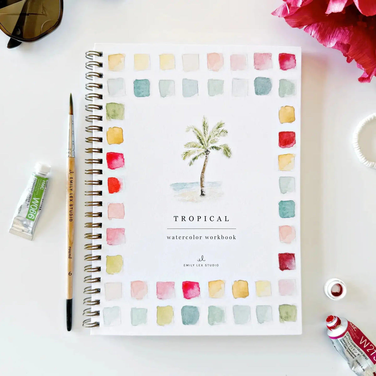 Emily Lex Watercolor Workbook | Beginner Watercolor Painting Book
