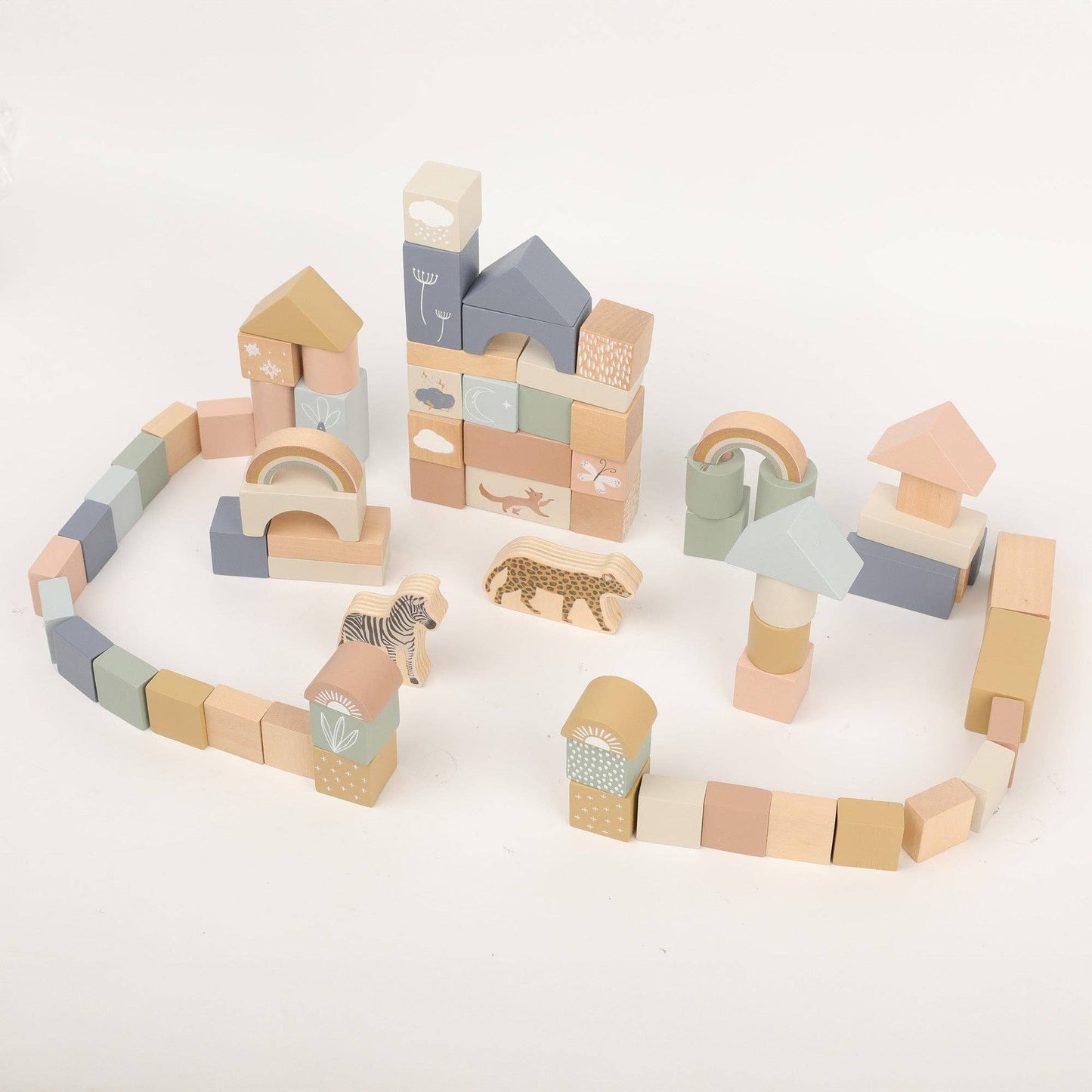 Wooden Building Blocks Set