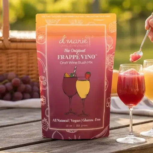 D’Marie Frappé Vino frozen wine slush mix with prepared wine slushies