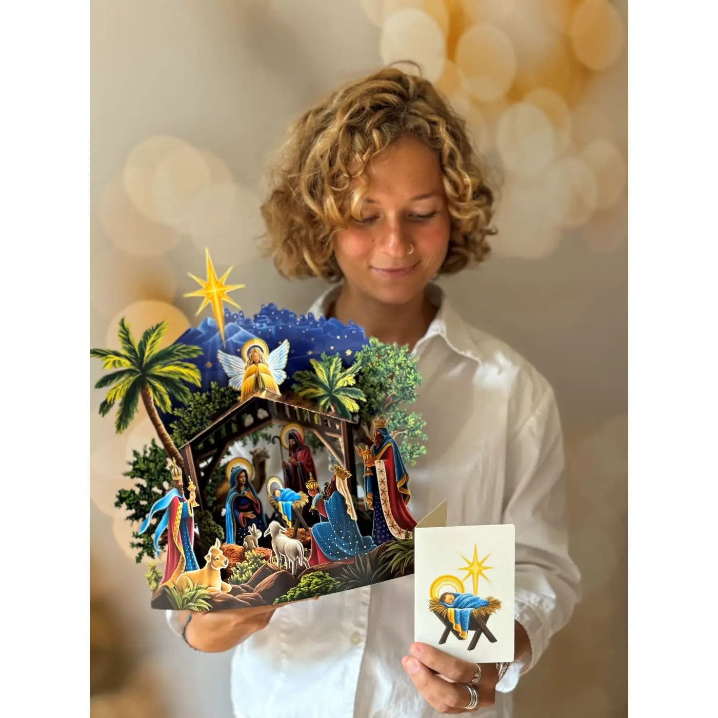 Starlit Nativity Pop Up Greeting Card